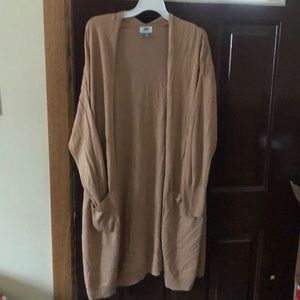 Long tan cardigan